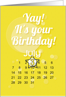 July 3rd Yay It’s Your Birthday date specific card