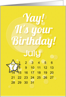July 7th Yay It’s Your Birthday date specific card