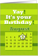 August 8th Yay It’s Your Birthday date specific card