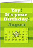 August 14th Yay It’s Your Birthday date specific card