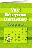 August 26th Yay It’s Your Birthday date specific card