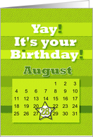 August 28th Yay It’s Your Birthday date specific card
