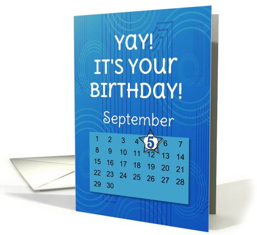 September 5th Yay It's Your Birthday date specific card (939821)
