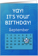 September 20th Yay It’s Your Birthday date specific card