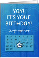 September 25th Yay It’s Your Birthday date specific card