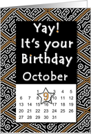 October 9th Yay It’s Your Birthday date specific card