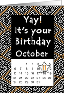 October 11th Yay It’s Your Birthday date specific card