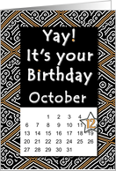 October 12th Yay It’s Your Birthday date specific card