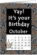 October 20th Yay It’s Your Birthday date specific card