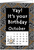 October 21st Yay It’s Your Birthday date specific card