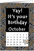 October 26th Yay It’s Your Birthday date specific card