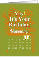 November 1st Yay It’s Your Birthday date specific card