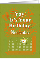 November 7th Yay It’s Your Birthday date specific card