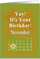 November 18th Yay It’s Your Birthday date specific card