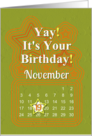 November 19th Yay It’s Your Birthday date specific card