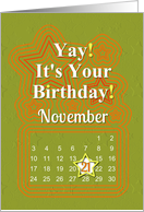 November 21st Yay It’s Your Birthday date specific card