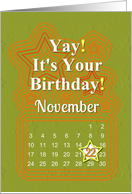 November 22nd Yay It’s Your Birthday date specific card