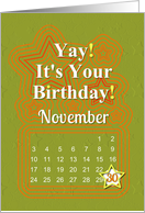 November 30th Yay It’s Your Birthday date specific card