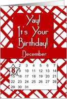 December 8th Yay It’s Your Birthday date specific card