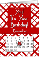 December 18th Yay It’s Your Birthday date specific card