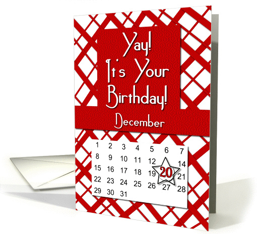 December 20th Yay It's Your Birthday date specific card (943810)