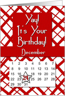 December 24th Yay It’s Your Birthday date specific card