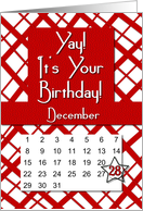 December 28th Yay It’s Your Birthday date specific card