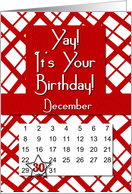 December 30th Yay It’s Your Birthday date specific card