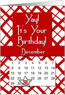 December 31st Yay It’s Your Birthday date specific card