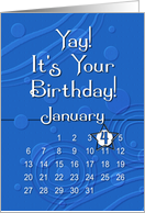 January 4th Yay It’s Your Birthday date specific card