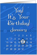January 17th Yay It’s Your Birthday date specific card