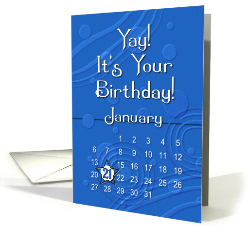 January 21st Yay It's Your Birthday date specific card (944035)