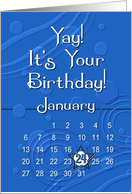 January 24th Yay It’s Your Birthday date specific card