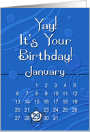 January 29th Yay It’s Your Birthday date specific card