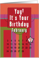 February 9th Yay It’s Your Birthday date specific card