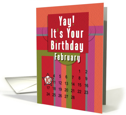 February 10th Yay It's Your Birthday date specific card (944511)