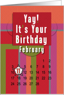 February 11th Yay It’s Your Birthday date specific card
