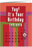 February 16th Yay It’s Your Birthday date specific card