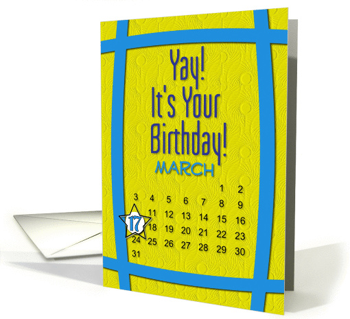 March 17th Yay It's Your Birthday date specific card (945204)