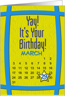 March 29th Yay It’s Your Birthday date specific card