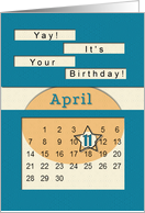 April 11th Yay It’s Your Birthday date specific card