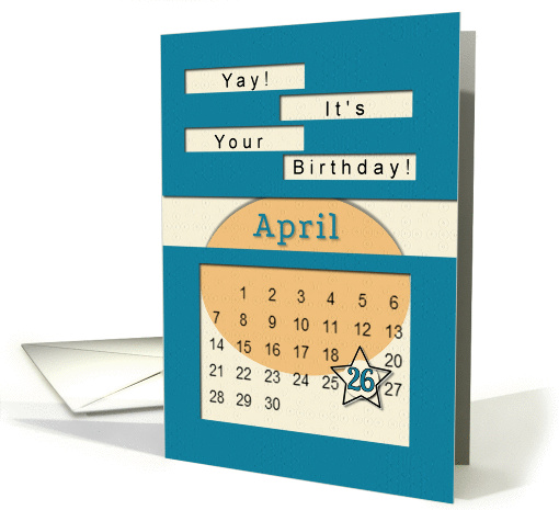 April 26th Yay It's Your Birthday date specific card (945420)