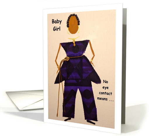 Baby Girl, Eye contact, Afro-Centric card (875599)