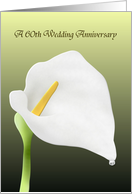 60th Wedding Anniversary Calla Lily and Diamond card