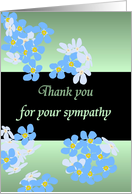 Thank You for Your Sympathy Forget Me Not Flowers card