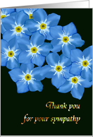 Thank You for Your Sympathy Forget Me Not Flowers card