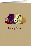 Interfaith Easter Colorful Easter Eggs with Interfaith Symbols card