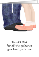 Happy Father’s Day Daughter Standing on Daddy’s Feet card