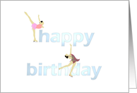 Birthday, figure skating card