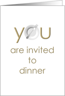 Dinner Invitation Plate And Fork card